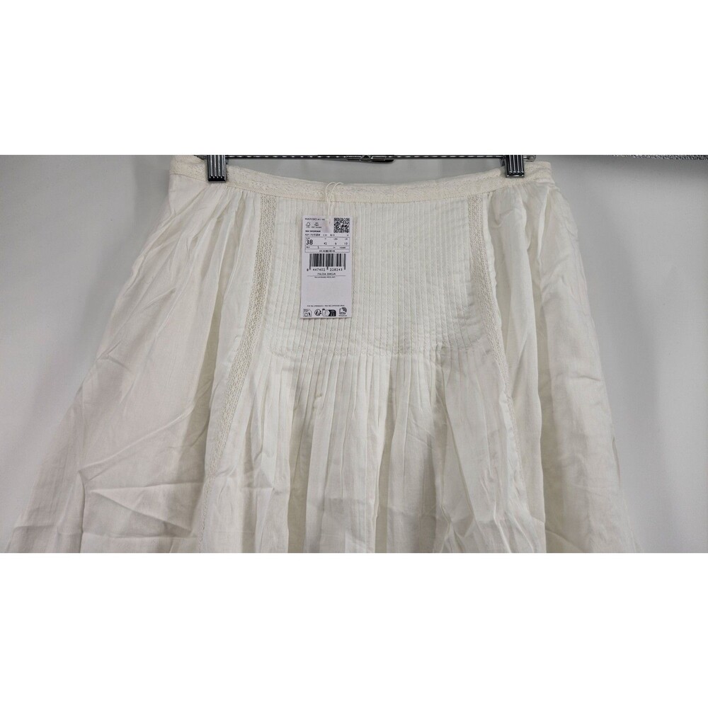 Mango MNG Womens Size 6 White Lace 100% Cotton Skirt NWT - Picture 2 of 11